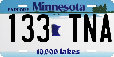 MN license plate 133TNA