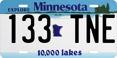 MN license plate 133TNE