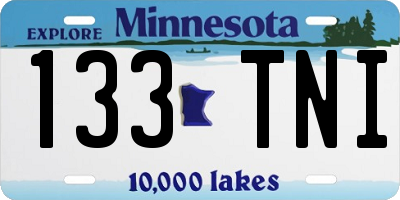 MN license plate 133TNI