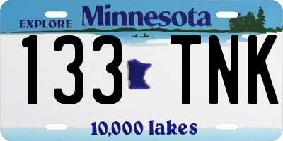 MN license plate 133TNK