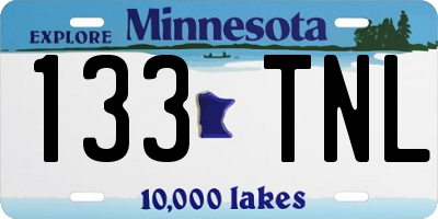 MN license plate 133TNL