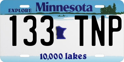 MN license plate 133TNP