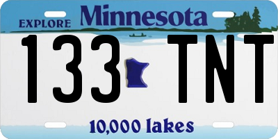 MN license plate 133TNT