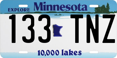 MN license plate 133TNZ