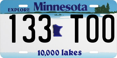 MN license plate 133TOO