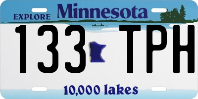 MN license plate 133TPH