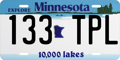 MN license plate 133TPL