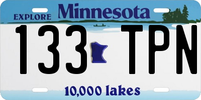 MN license plate 133TPN