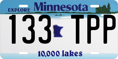 MN license plate 133TPP