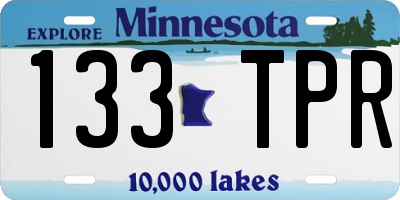 MN license plate 133TPR