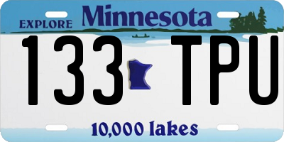MN license plate 133TPU