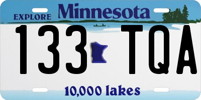 MN license plate 133TQA