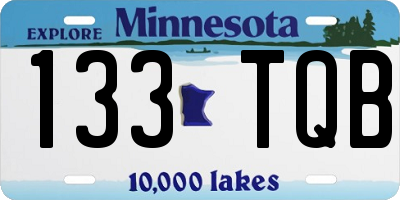 MN license plate 133TQB