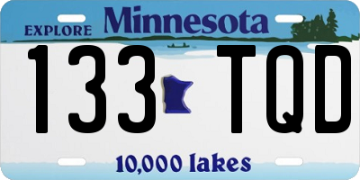 MN license plate 133TQD