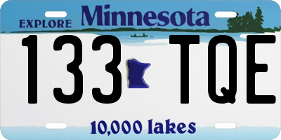 MN license plate 133TQE