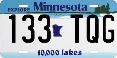 MN license plate 133TQG