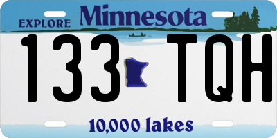 MN license plate 133TQH