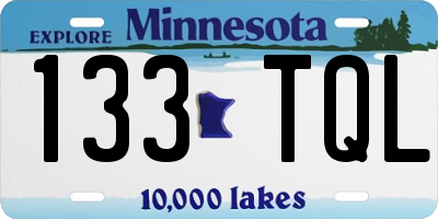 MN license plate 133TQL