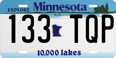 MN license plate 133TQP