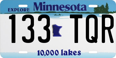 MN license plate 133TQR