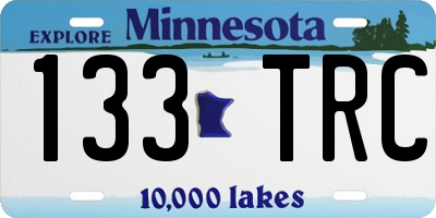 MN license plate 133TRC