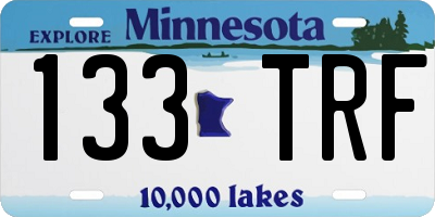 MN license plate 133TRF