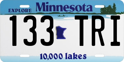 MN license plate 133TRI