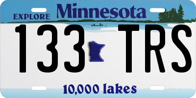 MN license plate 133TRS