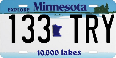 MN license plate 133TRY