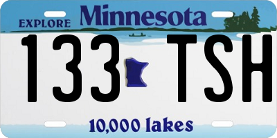MN license plate 133TSH