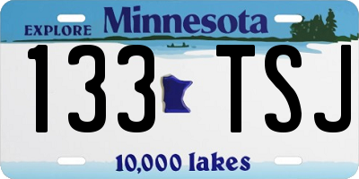 MN license plate 133TSJ