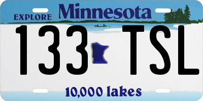 MN license plate 133TSL