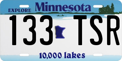 MN license plate 133TSR