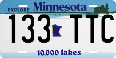 MN license plate 133TTC