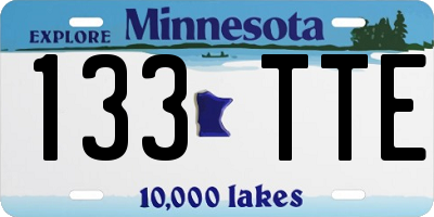 MN license plate 133TTE