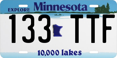 MN license plate 133TTF