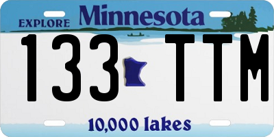 MN license plate 133TTM
