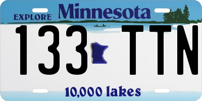 MN license plate 133TTN