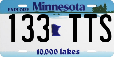 MN license plate 133TTS