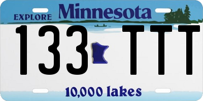 MN license plate 133TTT