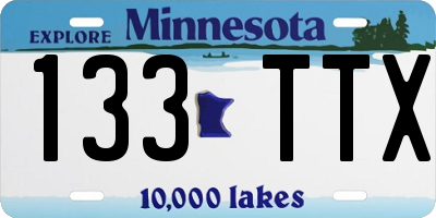 MN license plate 133TTX