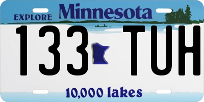 MN license plate 133TUH