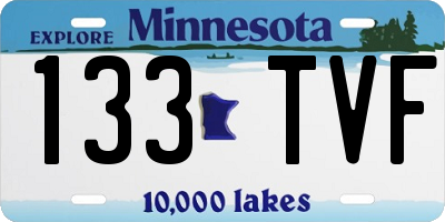 MN license plate 133TVF