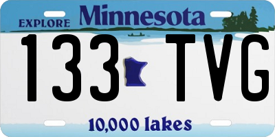 MN license plate 133TVG