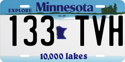 MN license plate 133TVH