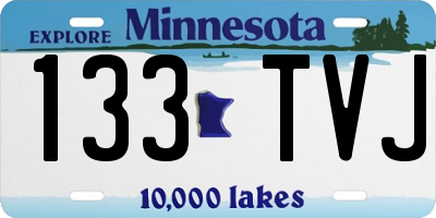 MN license plate 133TVJ