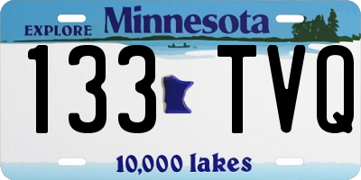 MN license plate 133TVQ