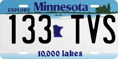 MN license plate 133TVS