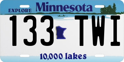 MN license plate 133TWI