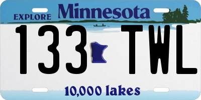 MN license plate 133TWL